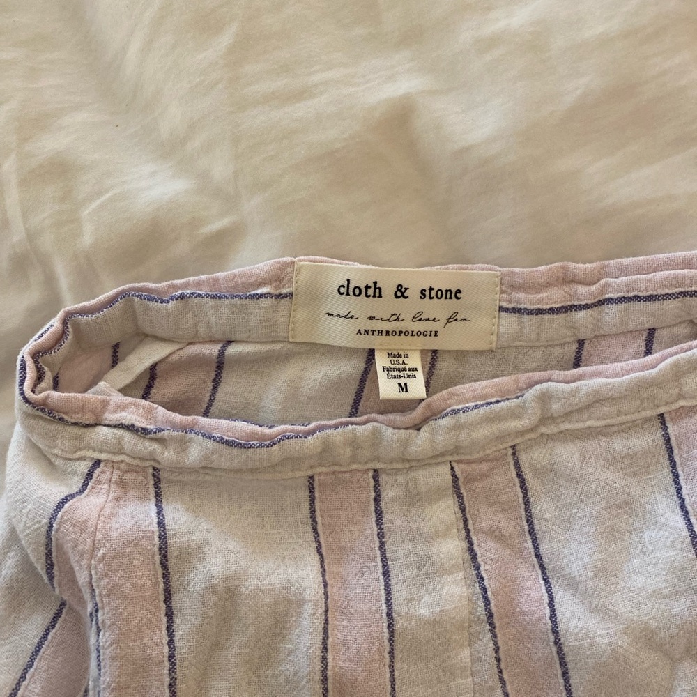 Cloth & Stone Lavender and White Striped skirt